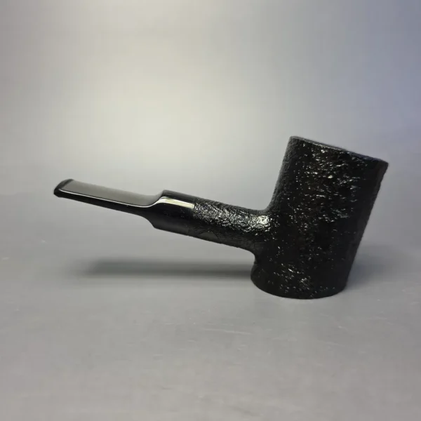 Moonshine MS01 Black Sandblasted Patriot w/ Black Stem Briar Pipe, New - Image 4