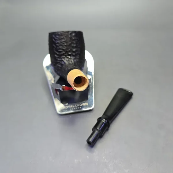 MBSD Briars by Piero Vitale Black Rusticated Billiard w/ Boxwood, Briar Pipe, New - Image 13