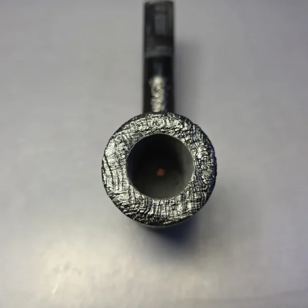 Moonshine MS01 Black Sandblasted Patriot w/ Black Stem Briar Pipe, New - Image 5