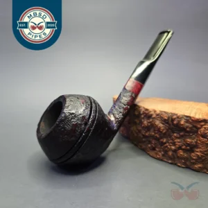 Johs Sandblasted Danish Bulldog Estate Briar Pipe, Unsmoked