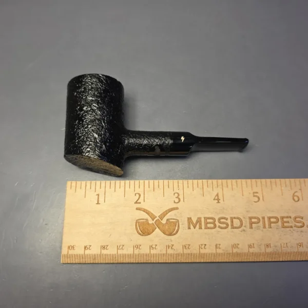 Moonshine MS01 Black Sandblasted Patriot w/ Black Stem Briar Pipe, New - Image 7