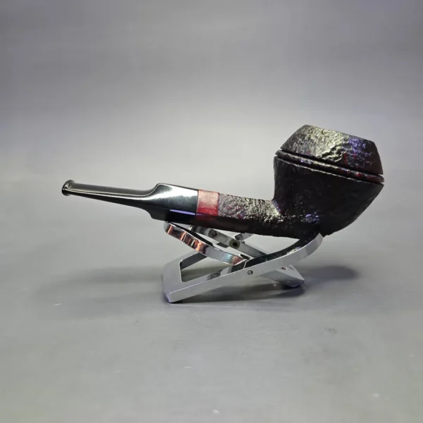 Johs Sandblasted Danish Bulldog Estate Briar Pipe, Unsmoked - Image 4