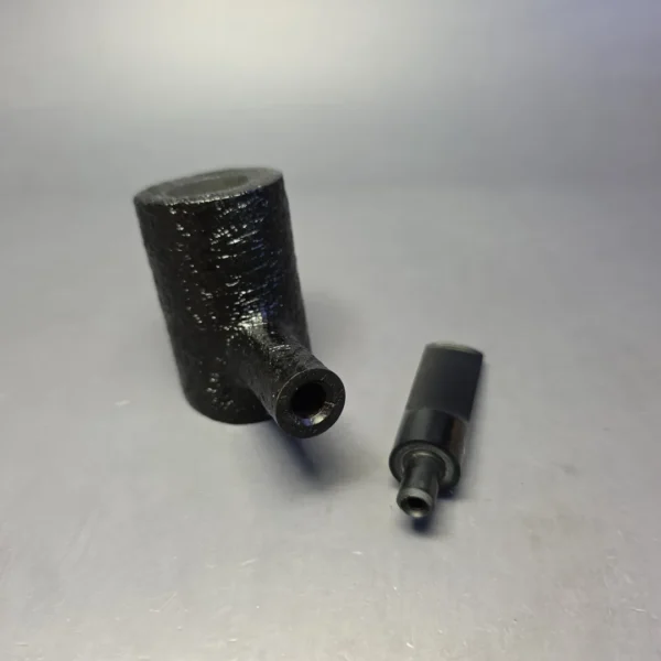 Moonshine MS01 Black Sandblasted Patriot w/ Black Stem Briar Pipe, New - Image 9
