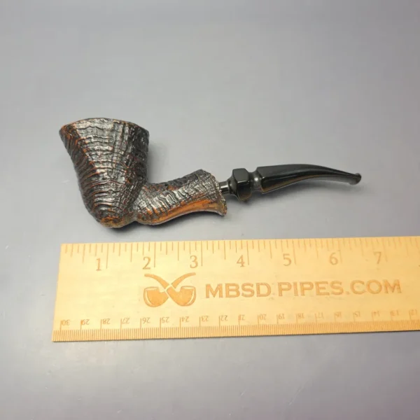 Ben Wade (Preben Holm) Danish Hand Model 100 Sandblasted Freehand Pickaxe Estate Briar Pipe, Danish Estates - Image 11