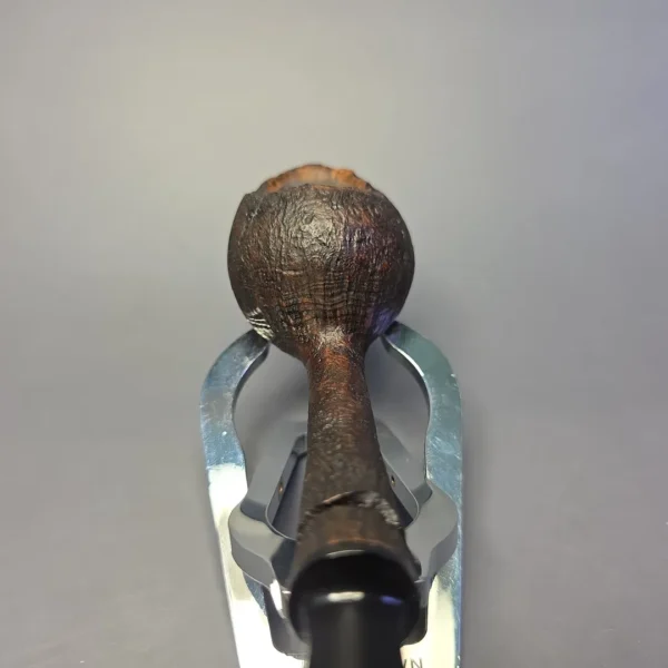 Christian Ruetz "Broken" Partially Sandblasted Asymmetric Long Shank Acorn Estate Briar Pipe, Other Estates - Image 6