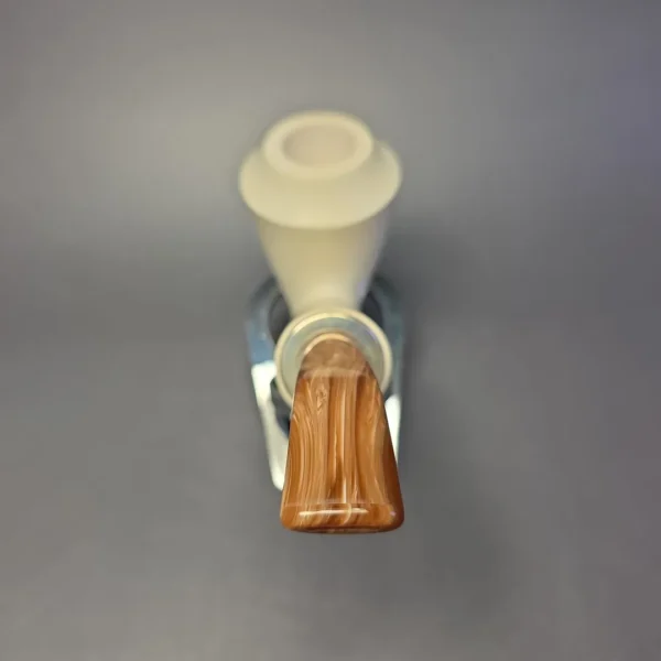 MBSD Meerschaum Silver Smooth Stack Rhodesian Reverse Calabash Block Meerschaum Pipe, New - Image 6