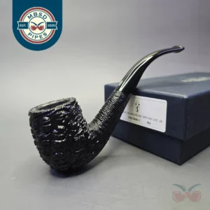 Savinelli 150th Anniversary Capri Root Briar 606 KS Rusticated Bent Billiard Briar Pipe, New