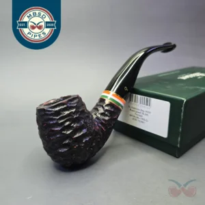 Peterson 2026 St Patrick's Day XL90 Rusticated Bent Billiard Briar Pipe, New