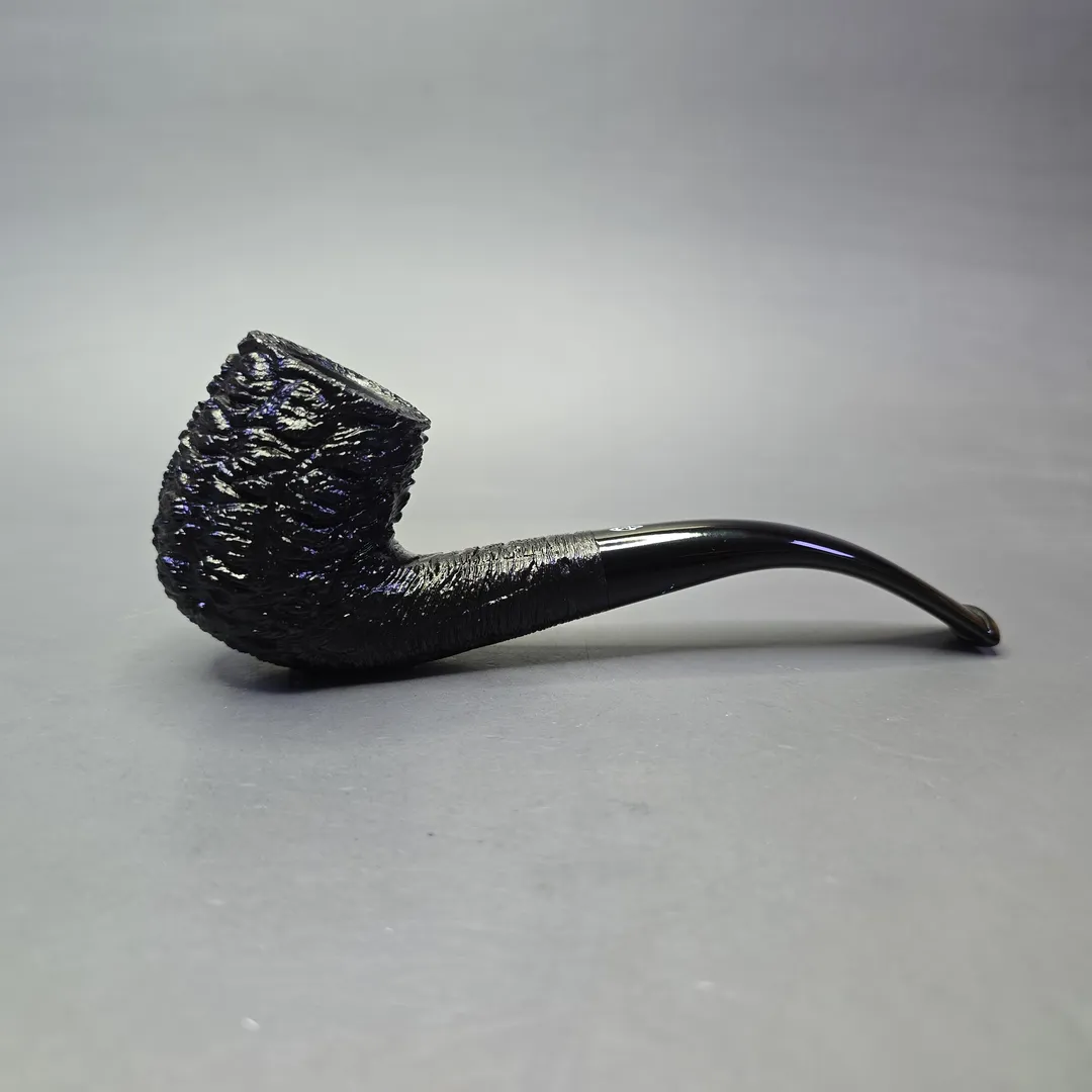 Savinelli 150th Anniversary Capri Root Briar 606 KS Rusticated Bent Billiard Briar Pipe, New - Image 2