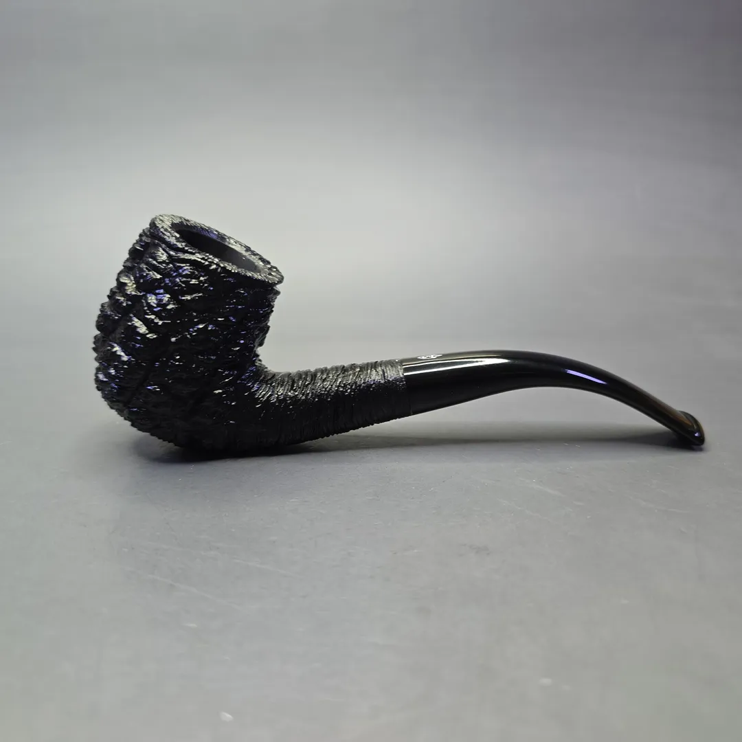Savinelli 150th Anniversary Capri Root Briar 606 KS Rusticated Bent Billiard Briar Pipe, New - Image 2