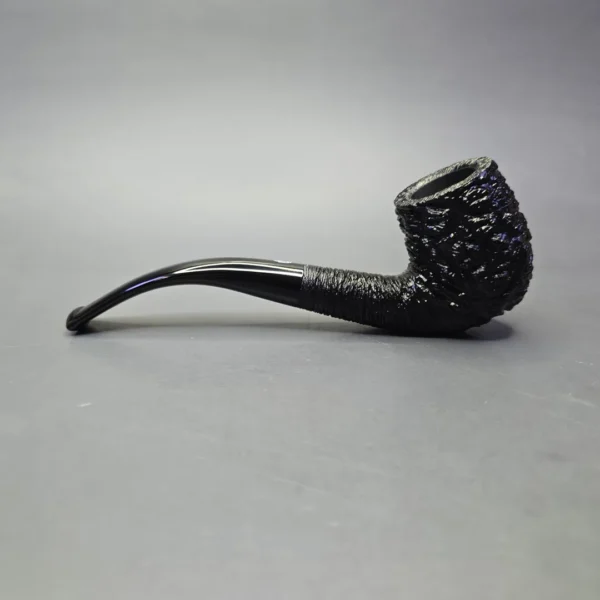 Savinelli 150th Anniversary Capri Root Briar 606 KS Rusticated Bent Billiard Briar Pipe, New - Image 4