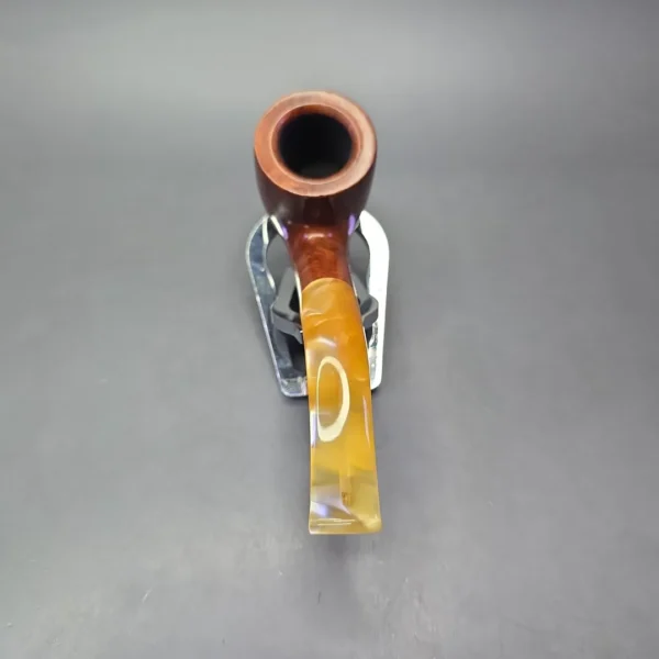 Savinelli Oscar Lucite 622 KS Smooth Bent Pot Estate Briar Pipe, Italian Estates - Image 5