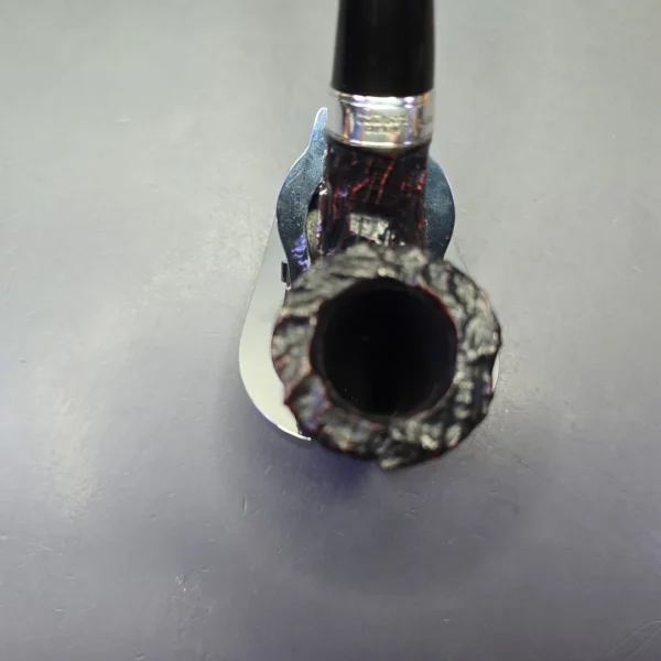 Peterson Cobble 05 Rusticated & Sandblasted Calabash w/ Silver Briar Pipe, New - Image 6