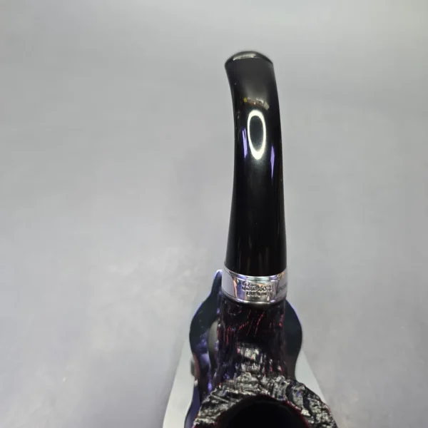 Peterson Cobble 05 Rusticated & Sandblasted Calabash w/ Silver Briar Pipe, New - Image 7