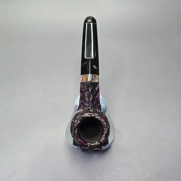 Peterson Cobble 150 Rusticated & Sandblasted Bulldog w/ Silver Briar Pipe, New - Image 8