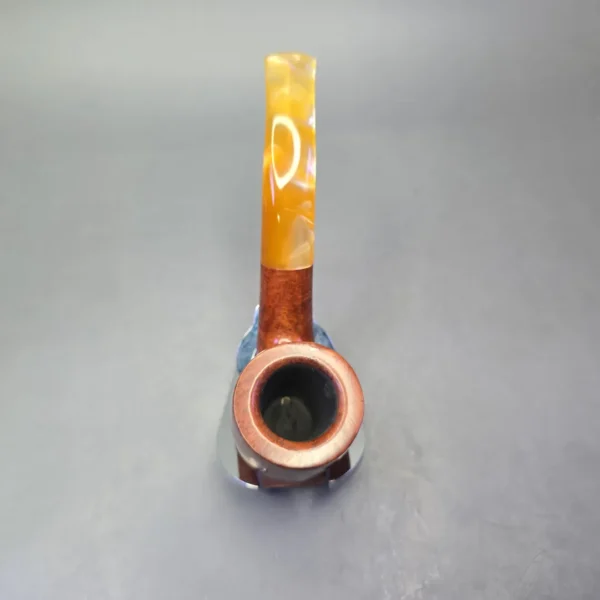 Savinelli Oscar Lucite 622 KS Smooth Bent Pot Estate Briar Pipe, Italian Estates - Image 8