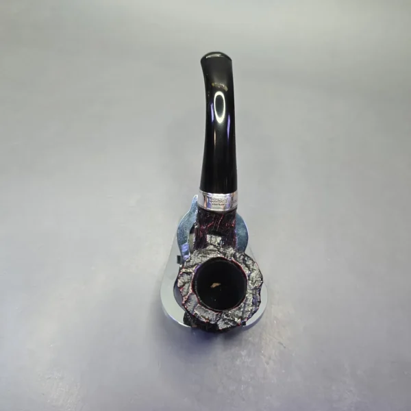 Peterson Cobble 05 Rusticated & Sandblasted Calabash w/ Silver Briar Pipe, New - Image 8