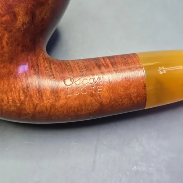 Savinelli Oscar Lucite 622 KS Smooth Bent Pot Estate Briar Pipe, Italian Estates - Image 10