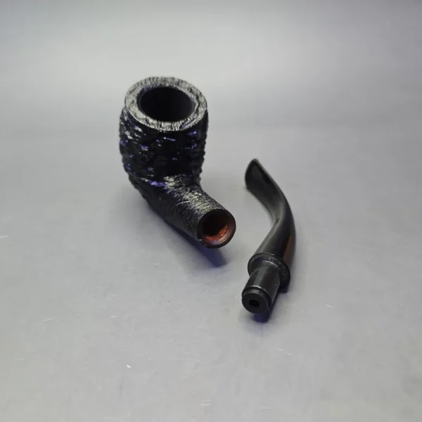Savinelli 150th Anniversary Capri Root Briar 606 KS Rusticated Bent Billiard Briar Pipe, New - Image 10