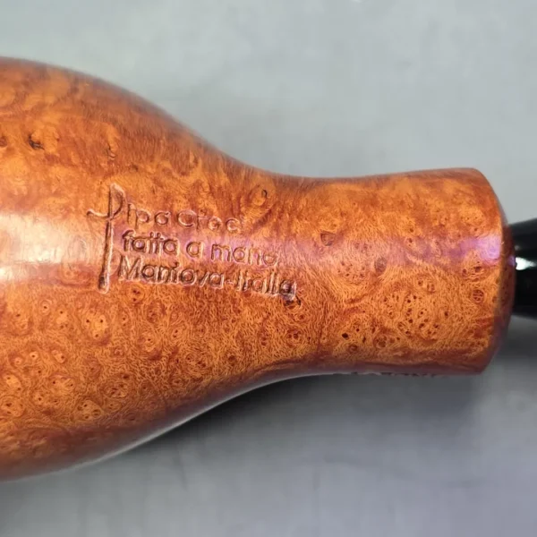 Pipa Croci True I Smooth Brandy Estate Briar Pipe, Unsmoked - Image 9