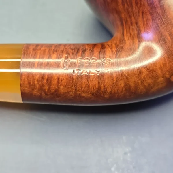 Savinelli Oscar Lucite 622 KS Smooth Bent Pot Estate Briar Pipe, Italian Estates - Image 11