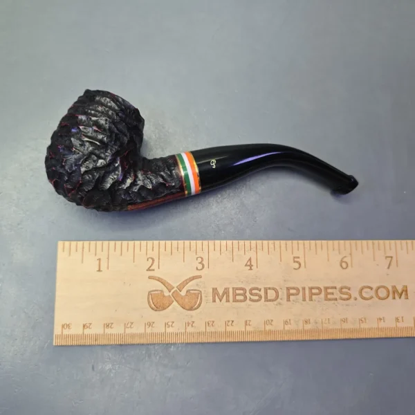 Peterson 2026 St Patrick's Day XL90 Rusticated Bent Billiard Briar Pipe, New - Image 11