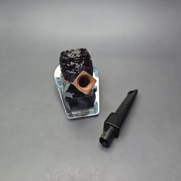 Peterson Cobble 150 Rusticated & Sandblasted Bulldog w/ Silver Briar Pipe, New - Image 13