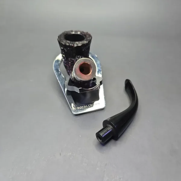 Peterson Cobble 05 Rusticated & Sandblasted Calabash w/ Silver Briar Pipe, New - Image 13