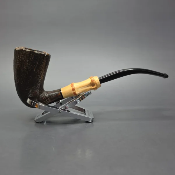 Tsuge Tokyo 502 Sandblasted Dublin w/ Bamboo Estate Briar Pipe, Japanese Estates - Image 3
