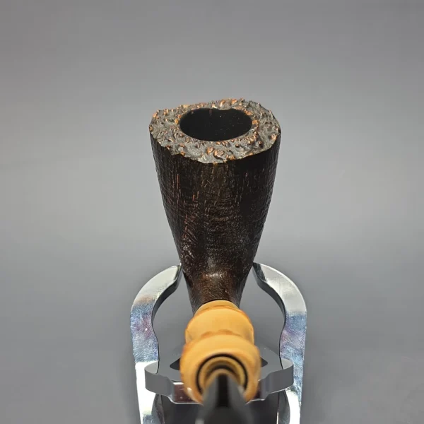 Tsuge Tokyo 502 Sandblasted Dublin w/ Bamboo Estate Briar Pipe, Japanese Estates - Image 6