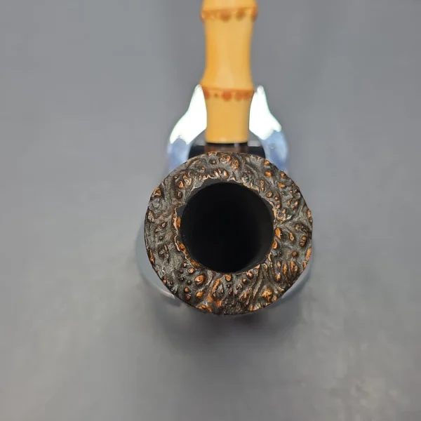 Tsuge Tokyo 502 Sandblasted Dublin w/ Bamboo Estate Briar Pipe, Japanese Estates - Image 7