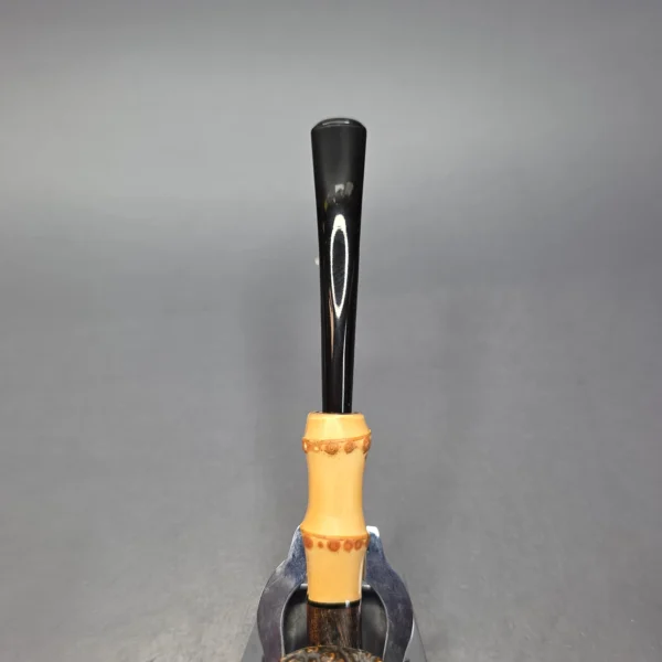 Tsuge Tokyo 502 Sandblasted Dublin w/ Bamboo Estate Briar Pipe, Japanese Estates - Image 8