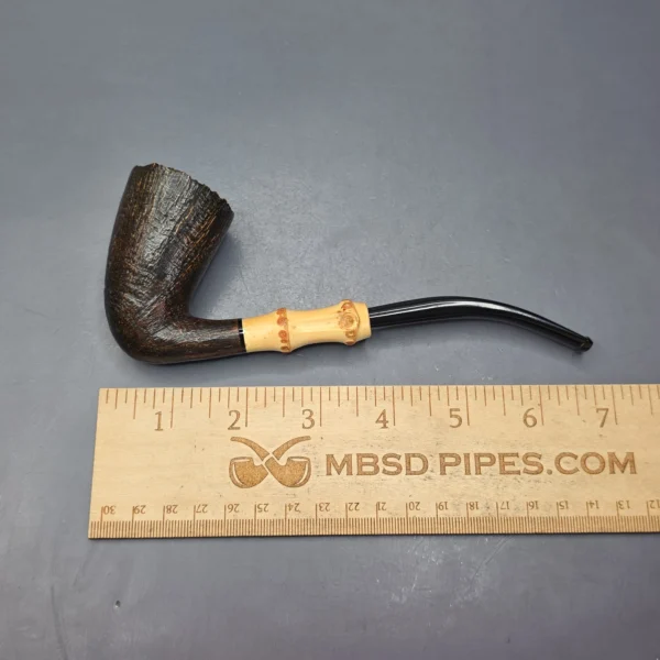 Tsuge Tokyo 502 Sandblasted Dublin w/ Bamboo Estate Briar Pipe, Japanese Estates - Image 11