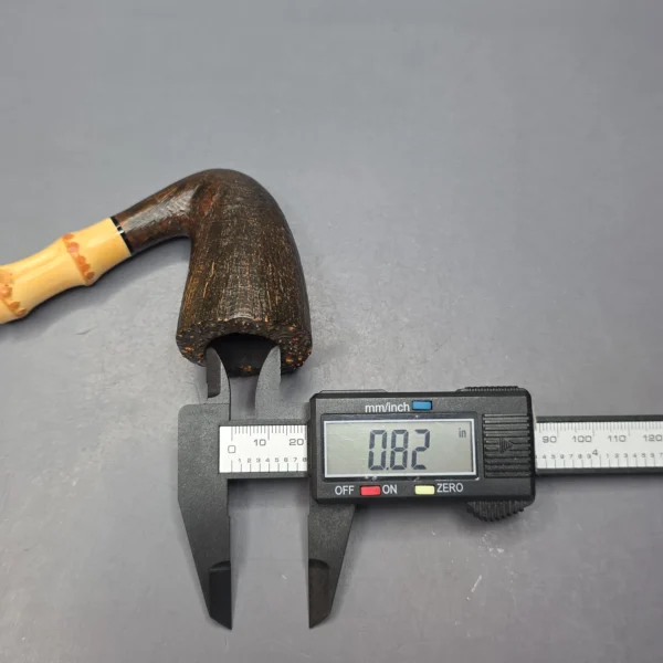 Tsuge Tokyo 502 Sandblasted Dublin w/ Bamboo Estate Briar Pipe, Japanese Estates - Image 12