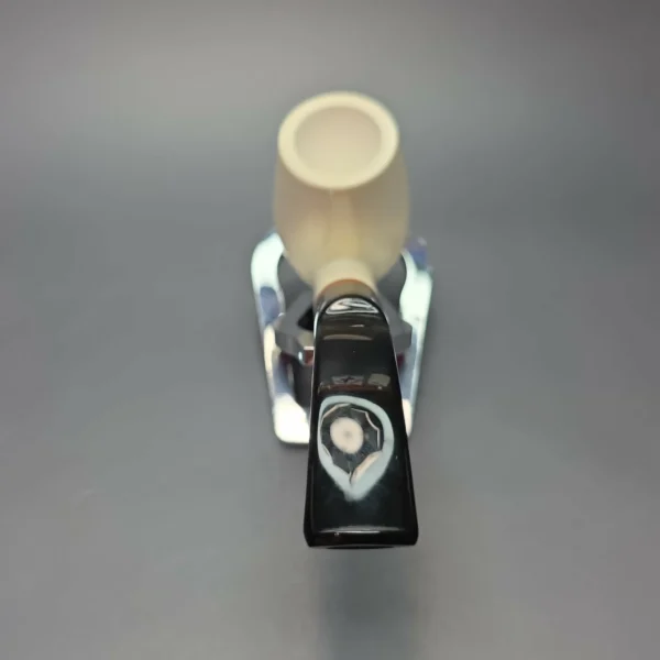 MBSD Meerschaum Deluxe Smooth Brandy Block Meerschaum Pipe, Briar-Mortise, New - Image 6