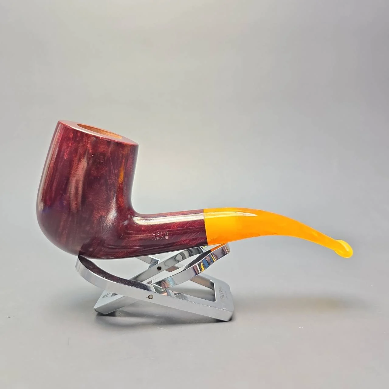 Savinelli Hand Made Smooth Bent Billiard Estate Briar Pipe, Unsmoked, 6mm - Image 2