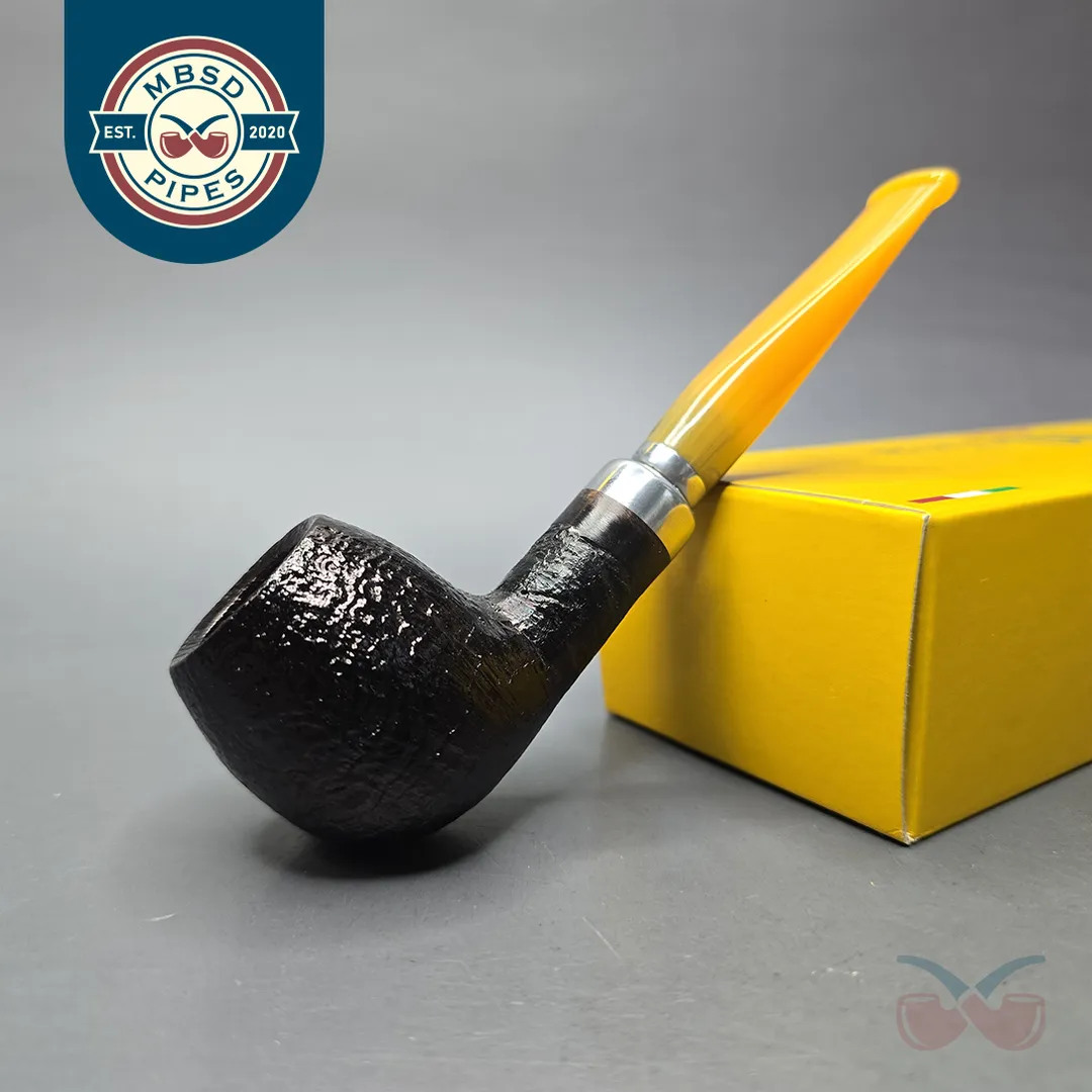 Molina Ambra 104 Sandblasted Apple Briar Pipe, New, 9mm