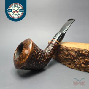 Jirsa 65 Partially Rusticated Stack Dublin Estate Briar Pipe, Unsmoked