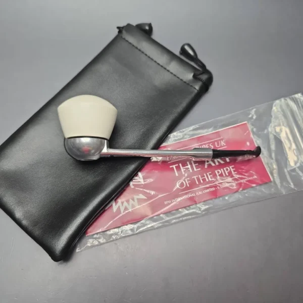Falcon Chrome Dental w/ MBSD Meerschaum Dublin Block Meerschaum Bowl Pipe, New - Image 14