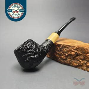 MBSD Briars by Piero Vitale Vintage Sandblasted Author w/ Boxwood, Briar Pipe, New