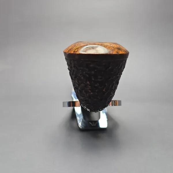 Jirsa 65 Partially Rusticated Stack Dublin Estate Briar Pipe, Unsmoked - Image 3