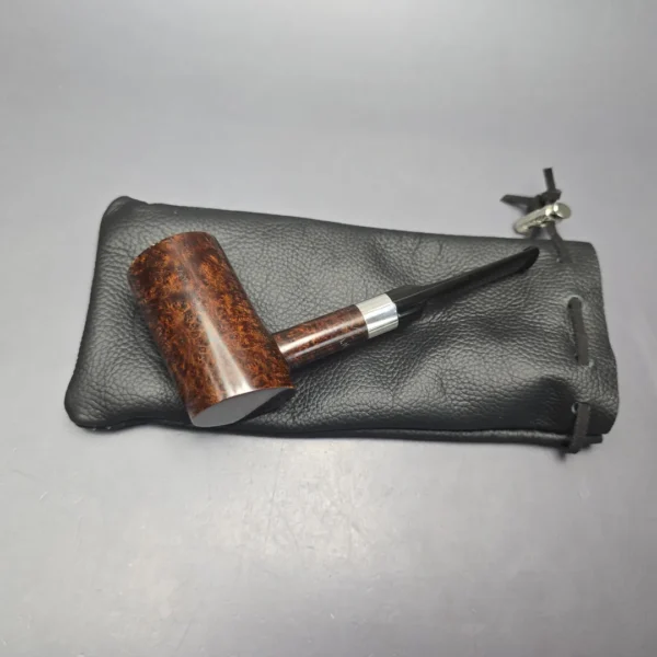 J Mouton Smooth Contrast Poker w/ Silver Estate Briar Pipe, Unsmoked - Image 3