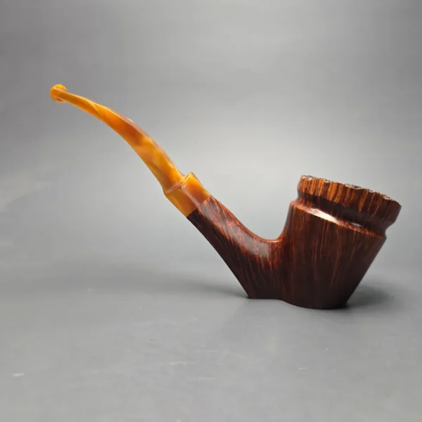 Wengholt (Preben Holm) Unique Straight Grain Smooth Freehand Sitter Estate Briar Pipe, Unsmoked - Image 4