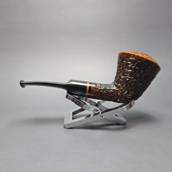 Jirsa 65 Partially Rusticated Stack Dublin Estate Briar Pipe, Unsmoked - Image 4