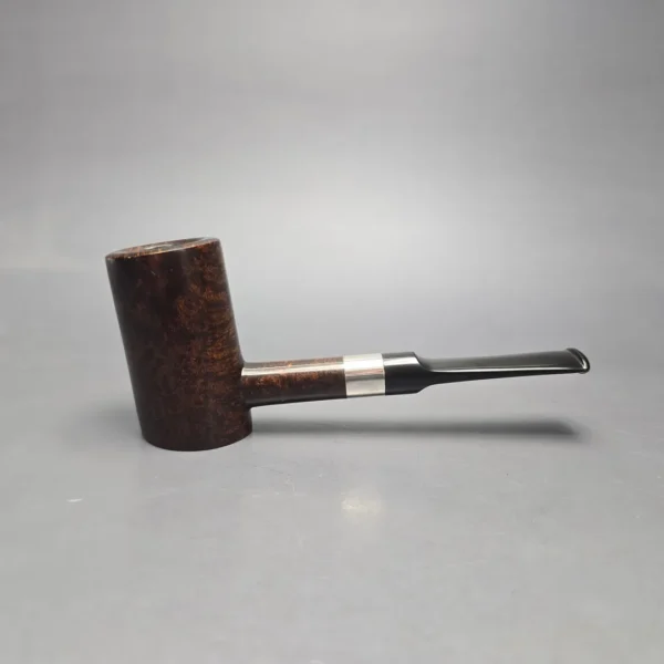 J Mouton Smooth Contrast Poker w/ Silver Estate Briar Pipe, Unsmoked - Image 4