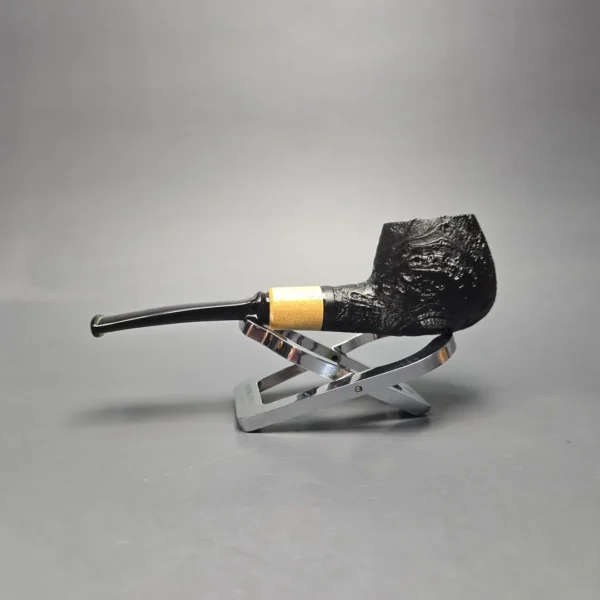 MBSD Briars by Piero Vitale Vintage Sandblasted Author w/ Boxwood, Briar Pipe, New - Image 4