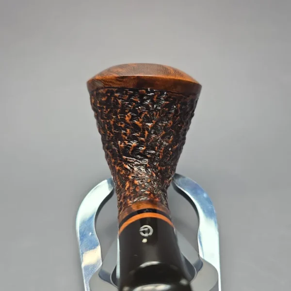 Jirsa 65 Partially Rusticated Stack Dublin Estate Briar Pipe, Unsmoked - Image 6