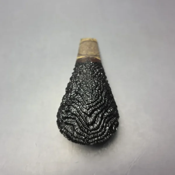 Walt Cannoy Cardinal House Munn Partially Rusticated Pocket Eskimo Handmade Briar Pipe, New - Image 7