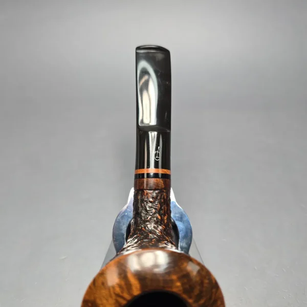 Jirsa 65 Partially Rusticated Stack Dublin Estate Briar Pipe, Unsmoked - Image 8