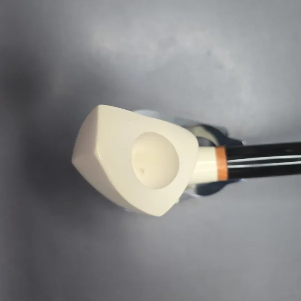 MBSD Meerschaum Deluxe Smooth Churchwarden Freehand Block Meerschaum Pipe, Briar-Mortise, New - Image 8